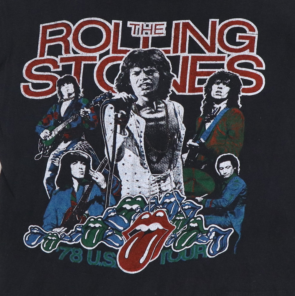 Vtg. Rare Rolling Stones 1978 US/World Tour 2 Sided T-Shirt
