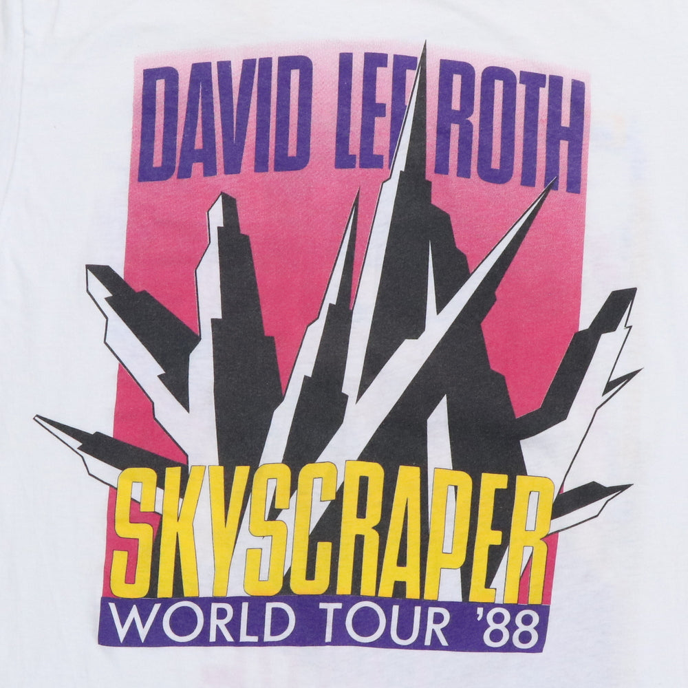Vintage 1988 David Lee Roth Skyscraper Band T-Shirt L | eBay