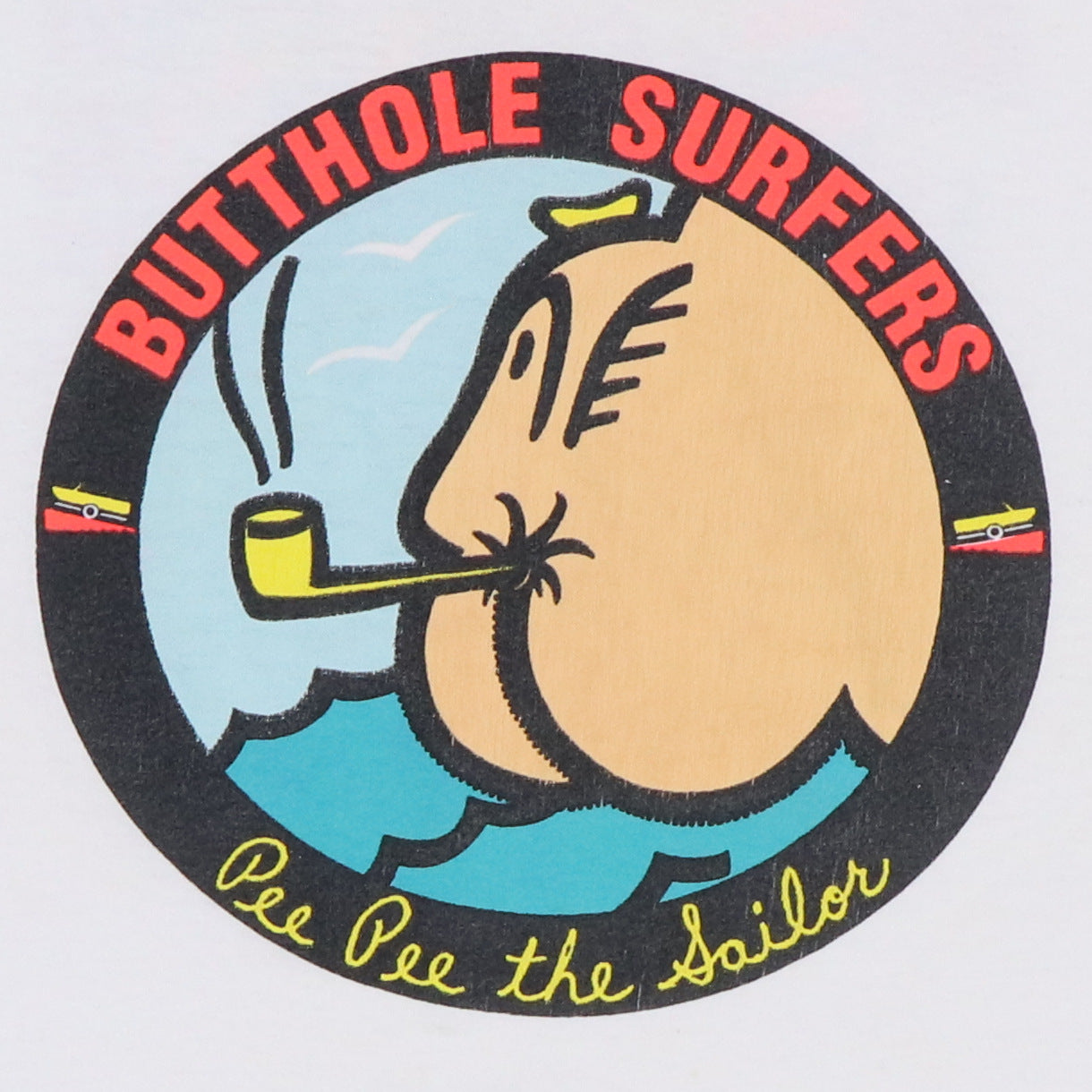 1992 Butthole Surfers Pee Pee The Sailor Shirt – WyCo Vintage 1992 Butthole Surfers Pee Pee The Sailor Shirt – WyCo Vintage