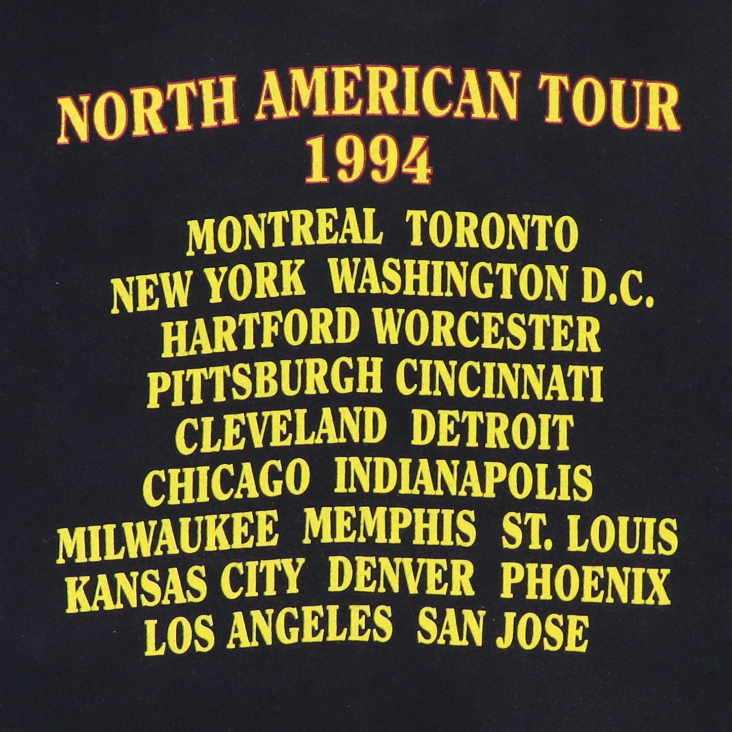1994 Eric Clapton North American Tour Shirt