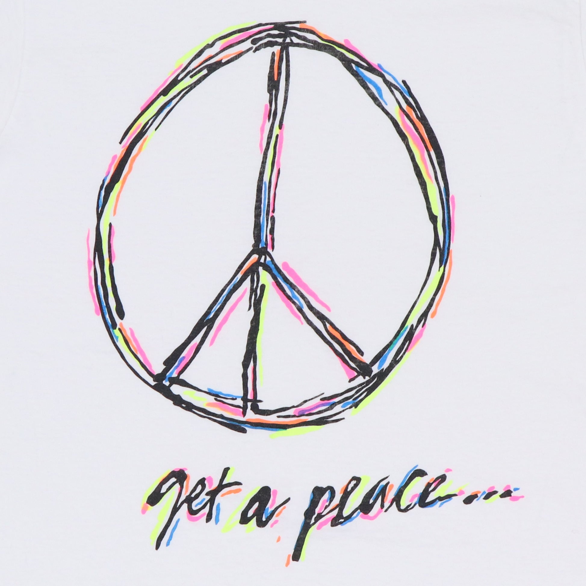 1990s Peace Sign Get A Peace Shirt | Authentic Vintage Tee – WyCo