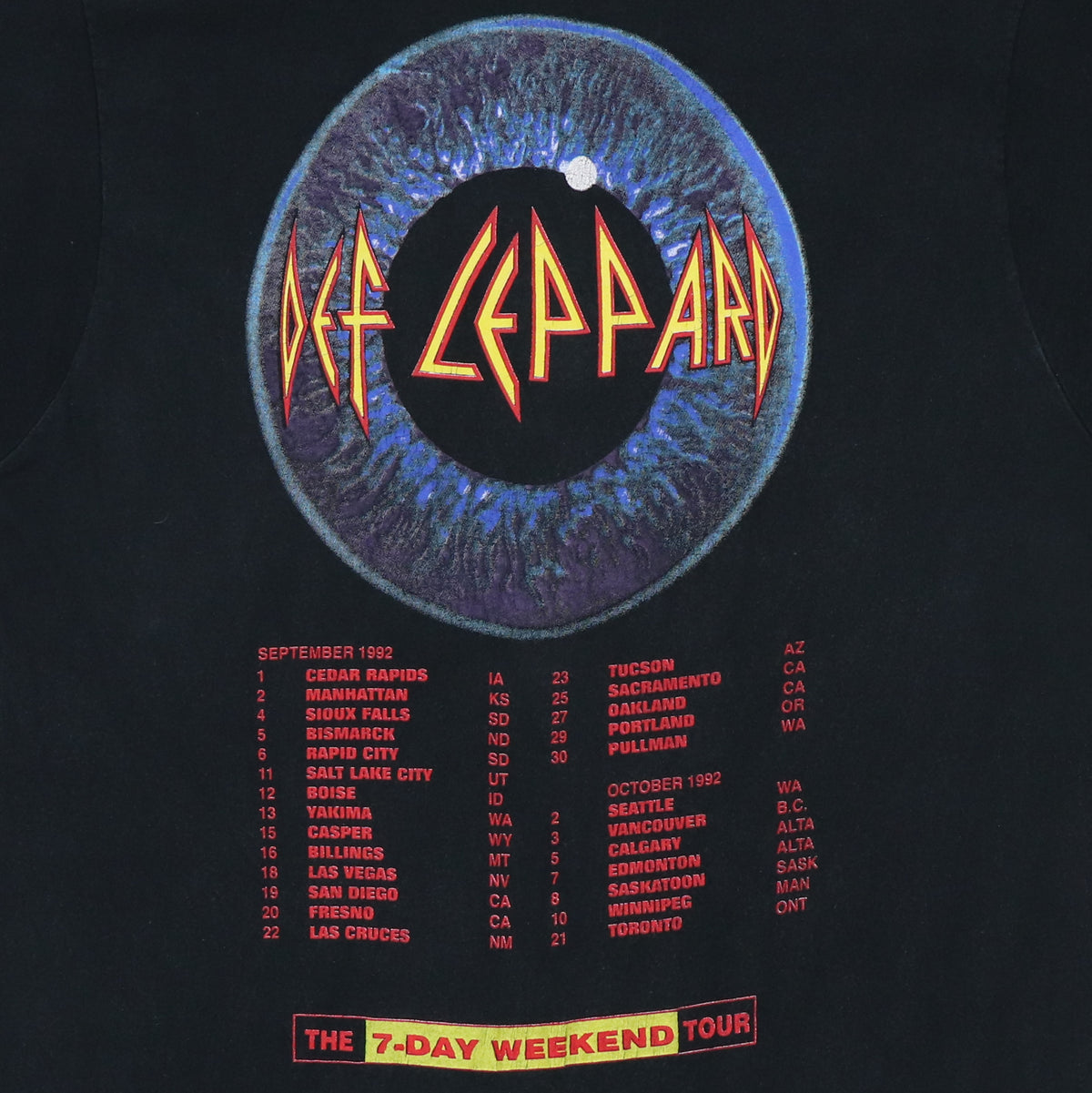 1992 Def Leppard Adrenalize Tour Shirt | Authentic Vintage Tee 