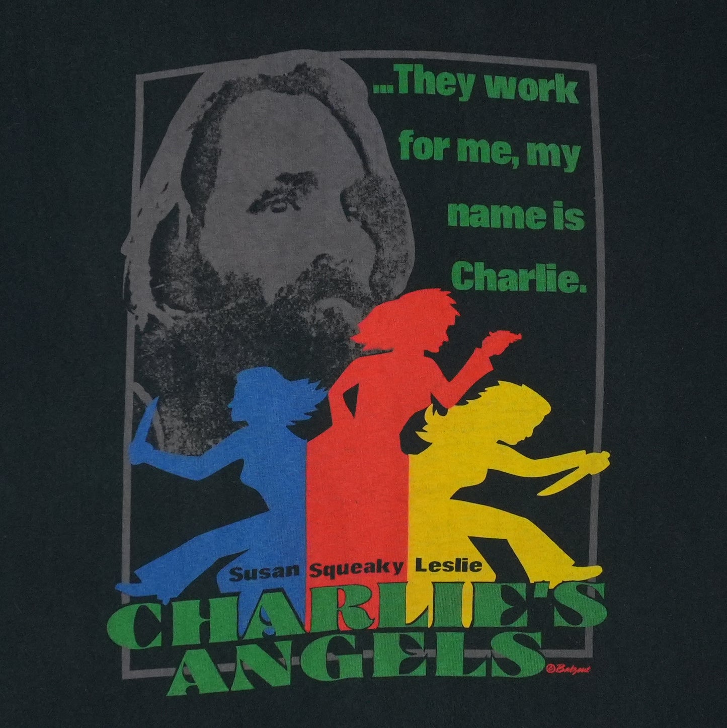 1990s Charlie's Angels Manson Parody Shirt Detail 2