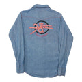 1970s Foghat Embroidered Chambray Button Up Shirt