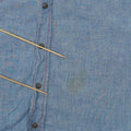 1970s Foghat Embroidered Chambray Button Up Shirt
