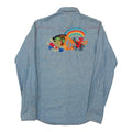 1970s Koplik And Finkel Embroidered Chambray Button Up Shirt