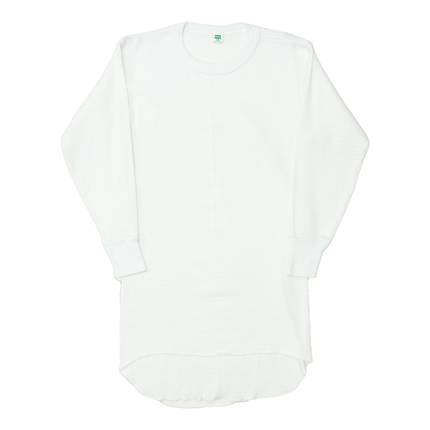 1970s Vintage Hanes White Thermal Long Sleeve Shirt