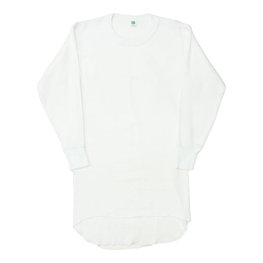 1970s Vintage Hanes White Thermal Long Sleeve Shirt