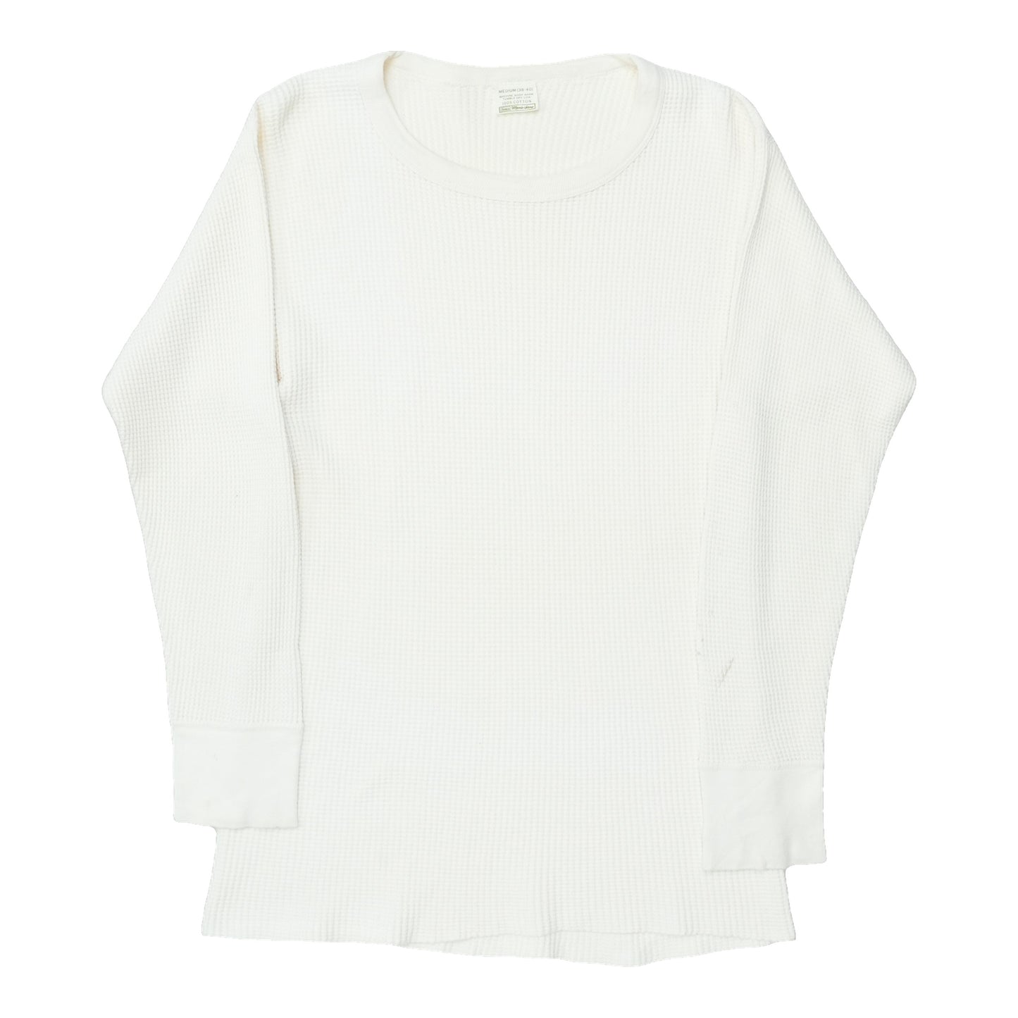 1970s Vintage Hanes White Thermal Long Sleeve Shirt
