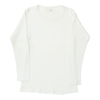 1970s Vintage Hanes White Thermal Long Sleeve Shirt