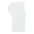 1970s Vintage White Ribbed Tank Top