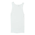 1970s Vintage White Ribbed Tank Top