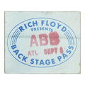1970s Allman Brothers Band Atlanta Backstage Pass front