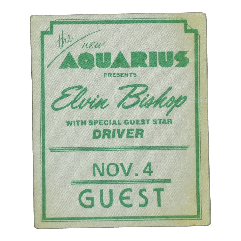 1970s Elvin Bishop Guest Backstage Pass front