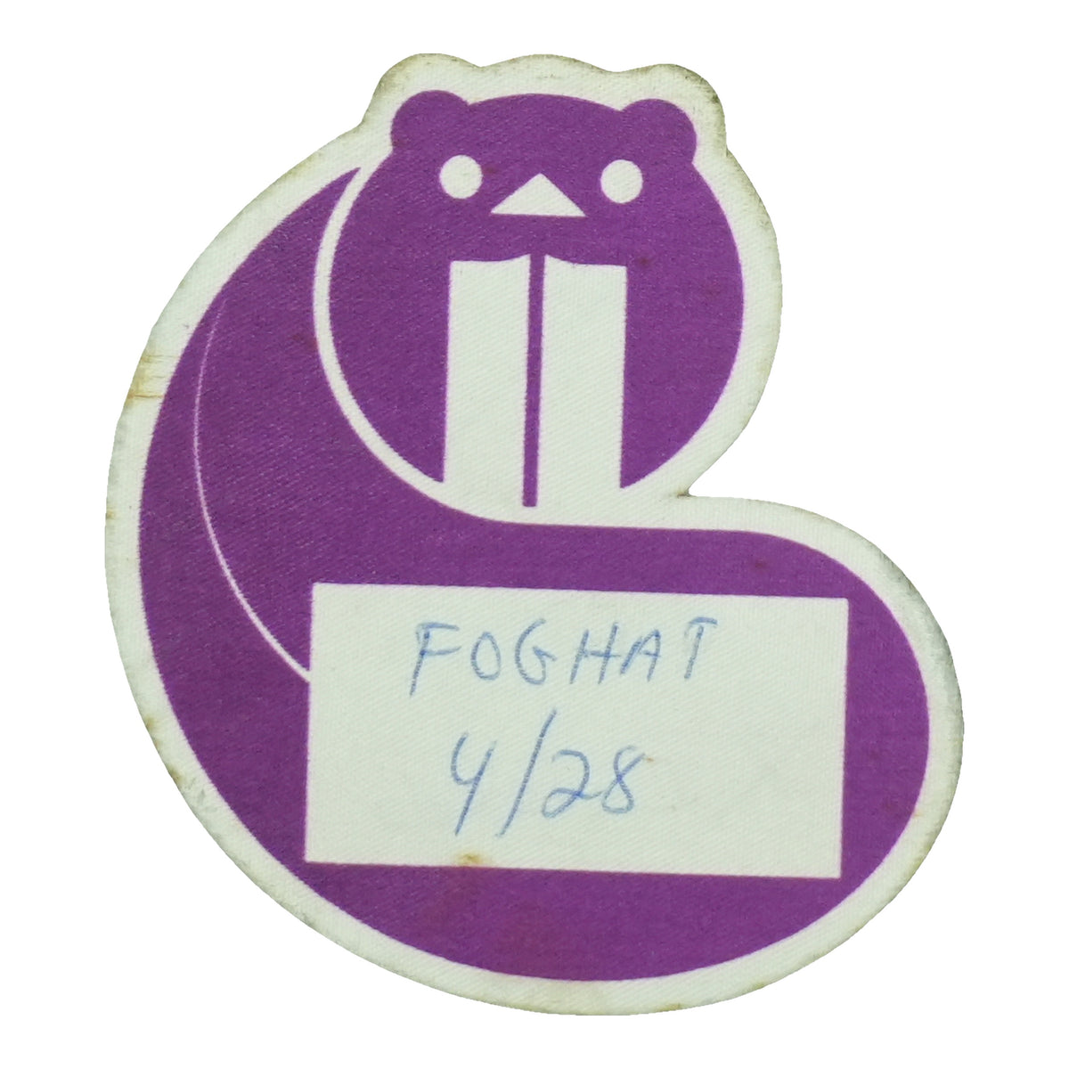 1970s Foghat Beaver Productions Backstage Pass front