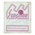 1970s Foghat Sunshine Promotions Backstage Pass front