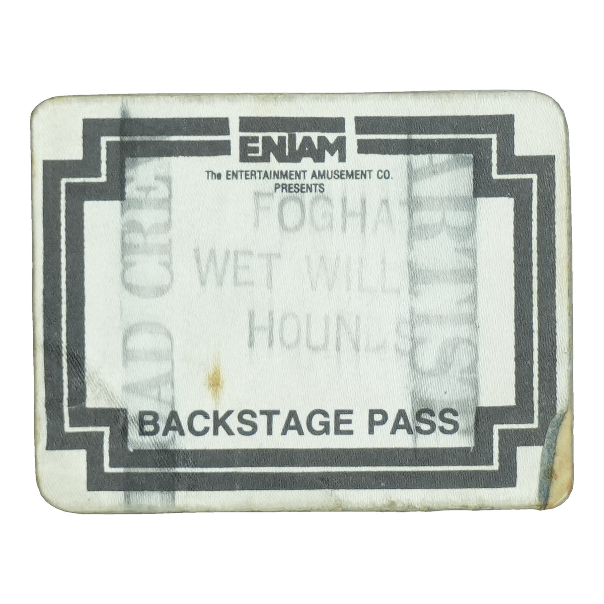 1970s Foghat Wet Willie Hounds Backstage Pass front
