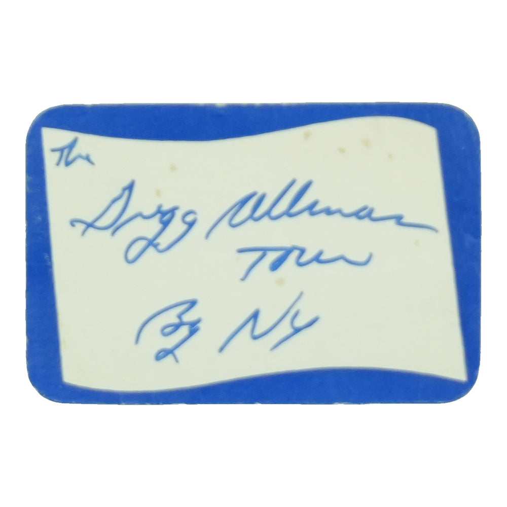 1970s Gregg Allman Tour Backstage Pass front