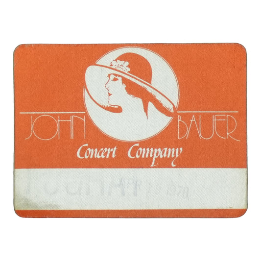 1970s John Bauer Concert Company Backstage Pass front