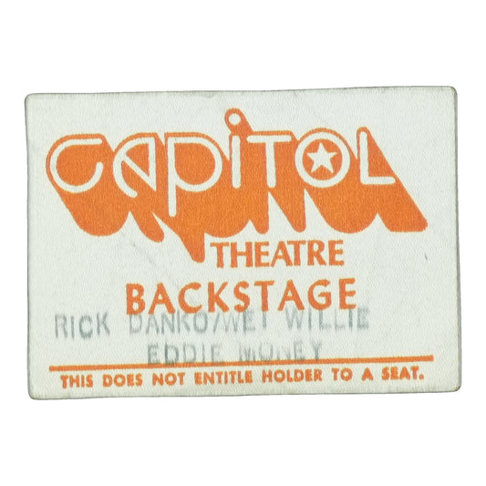1970s Rick Danko Capitol Theatre Backstage Pass front