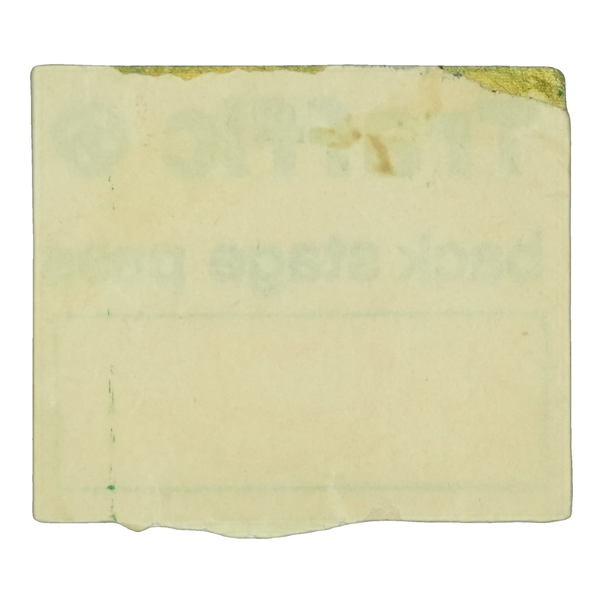 1970s Traffic Backstage Pass back