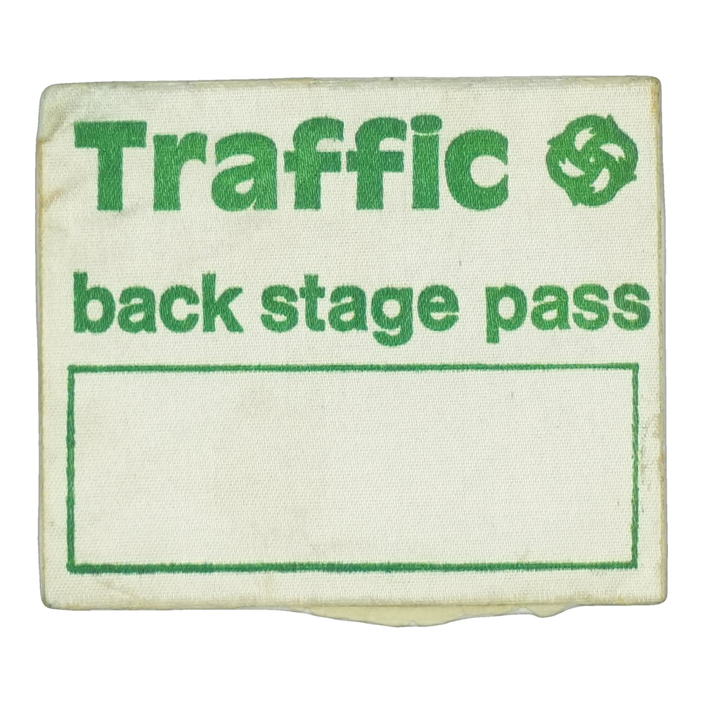 1970s Traffic Backstage Pass front