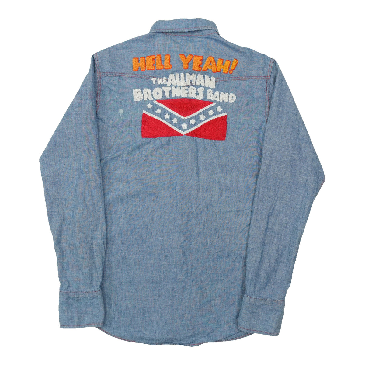 1973 Allman Brothers Band Hell Yeah Chambray Button Up Shirt