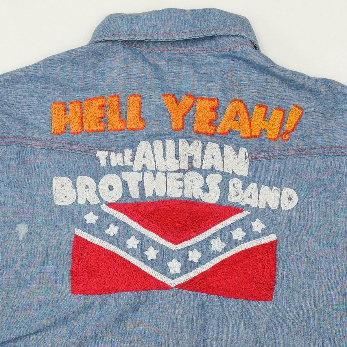 1973 Allman Brothers Band Hell Yeah Chambray Button Up Shirt