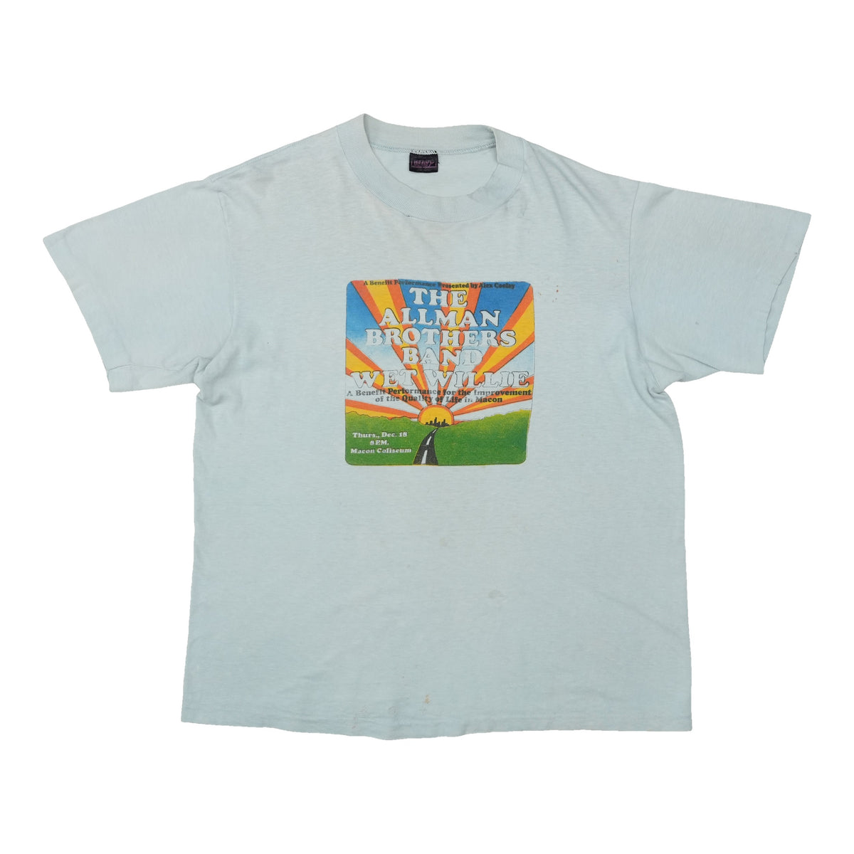 1975 Allman Brothers Band Wet Willie Macon Benefit Concert Shirt