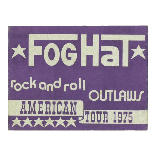 1975 Foghat Rock And Roll Outlaws American Tour Backstage Pass front