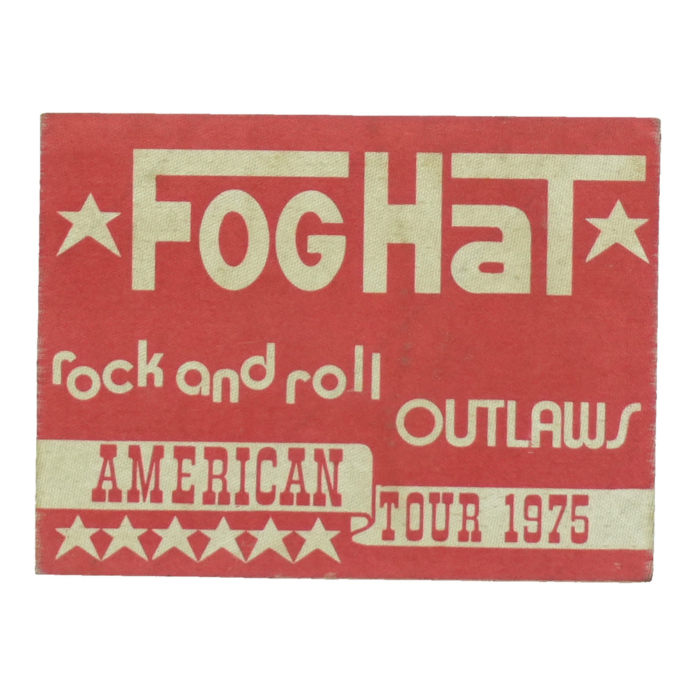 1975 Foghat Rock And Roll Outlaws American Tour Backstage Pass front