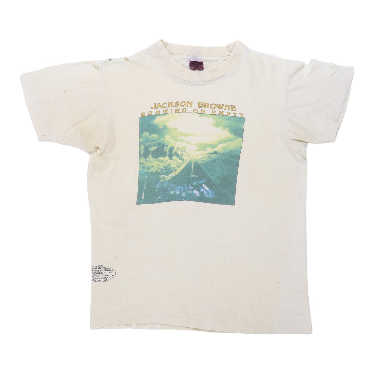 Jackson Browne Running on Empty Tシャツ Original vintage 1977 Jackson Browne Running On Empty No