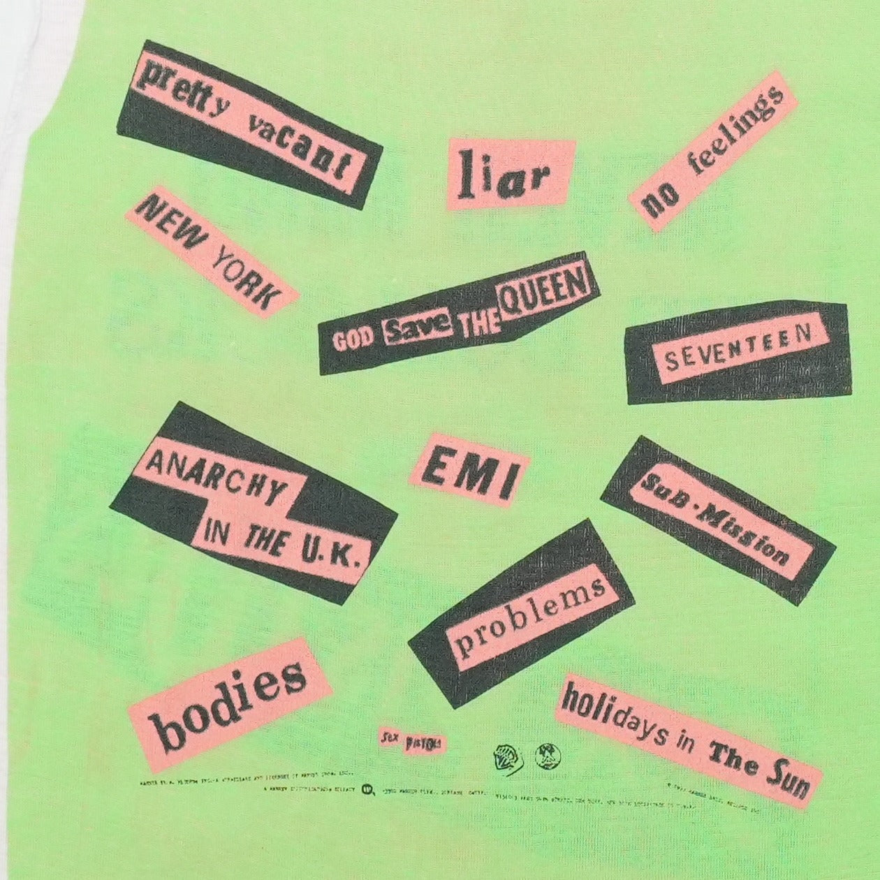 1977 Sex Pistols Never Mind The Bollocks Promo Shirt