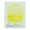 1977 Aladdin Theatre Backstage Pass front