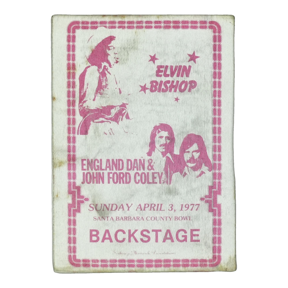 1977 Elvin Bishop Santa Barbara County Bowl Backstage Pass front