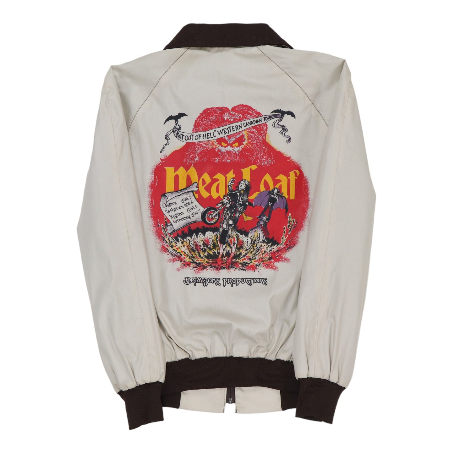 1978 Meat Loaf Bat Out Of Hell Western Canadian Crew Tour Jacket