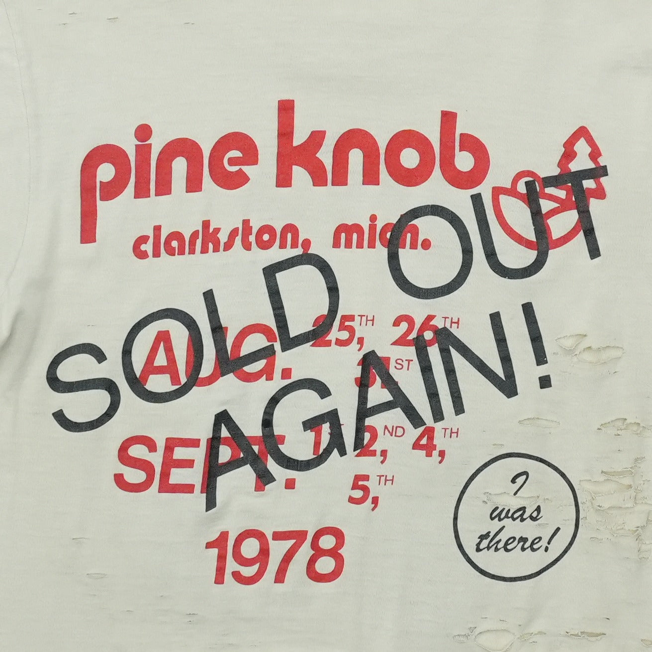1978 Bob Seger Pine Knob Sold Out Again Shirt