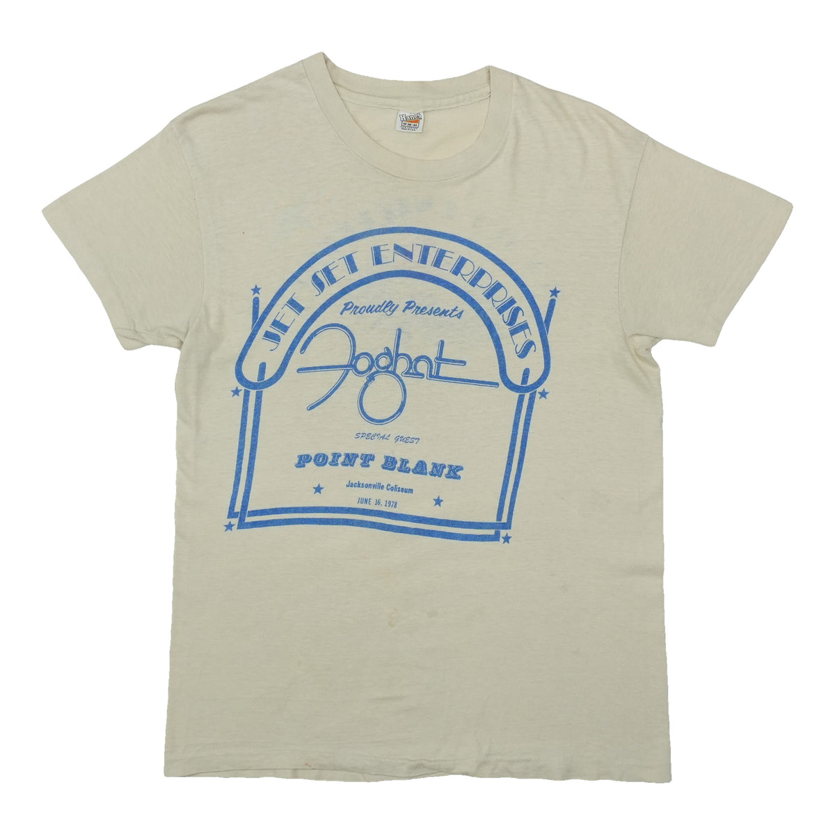 1978 Foghat Point Blank Jacksonville Jet Set Enterprises Concert Shirt