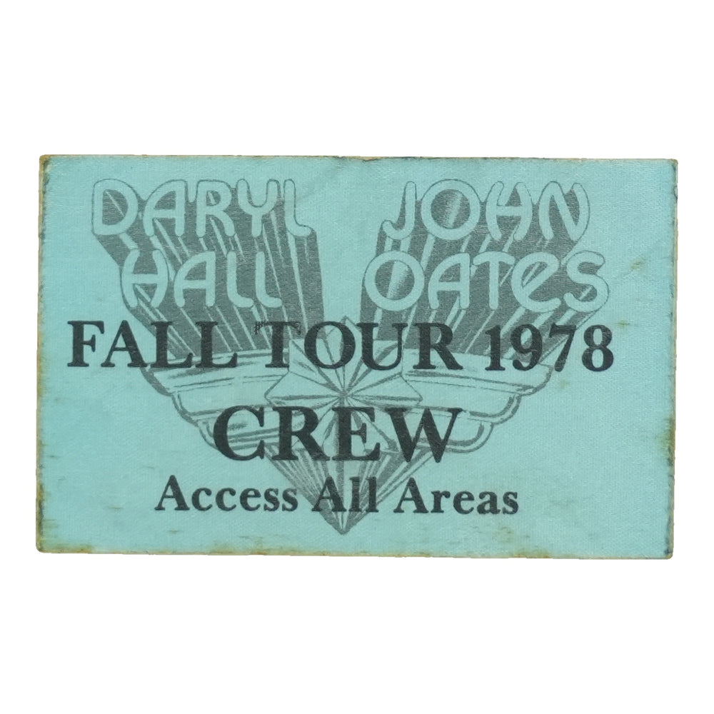 1978 Hall And Oates Fall Tour Crew Pass front
