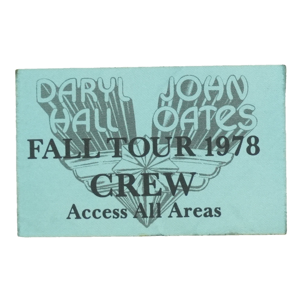 1978 Hall And Oates Fall Tour Crew Pass front