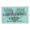 1978 Hall And Oates Fall Tour Crew Pass front