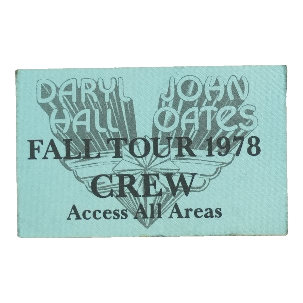 1978 Hall And Oates Fall Tour Crew Pass front