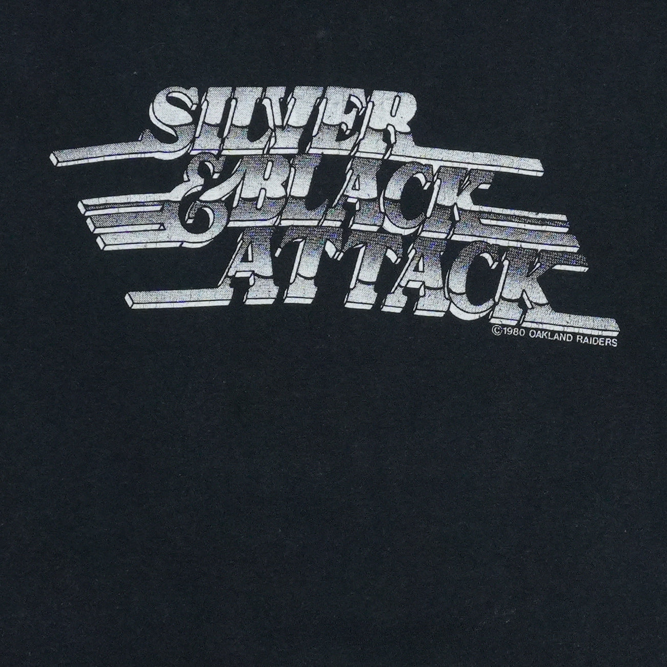 1980 Oakland Raiders Silver And Black Attack Shirt