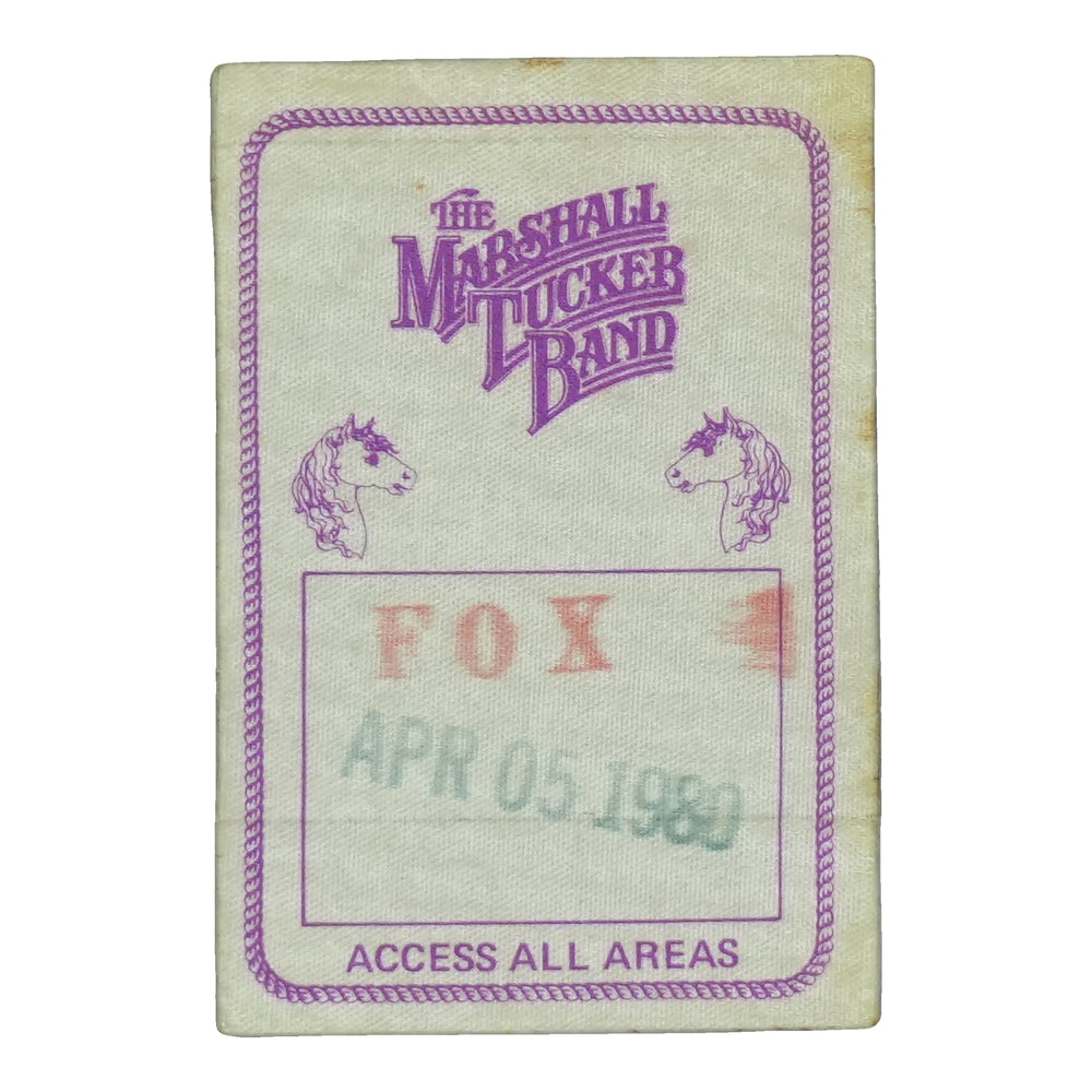 1980 The Marshall Tucker Band Fox Theatre Backstage Pass front