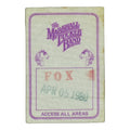 1980 The Marshall Tucker Band Fox Theatre Backstage Pass front