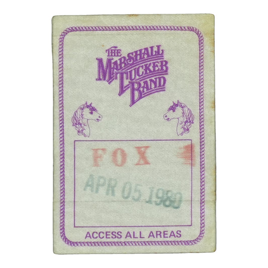 1980 The Marshall Tucker Band Fox Theatre Backstage Pass front