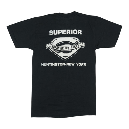 1980s Live To Ride Skull Motorcycle Shirt