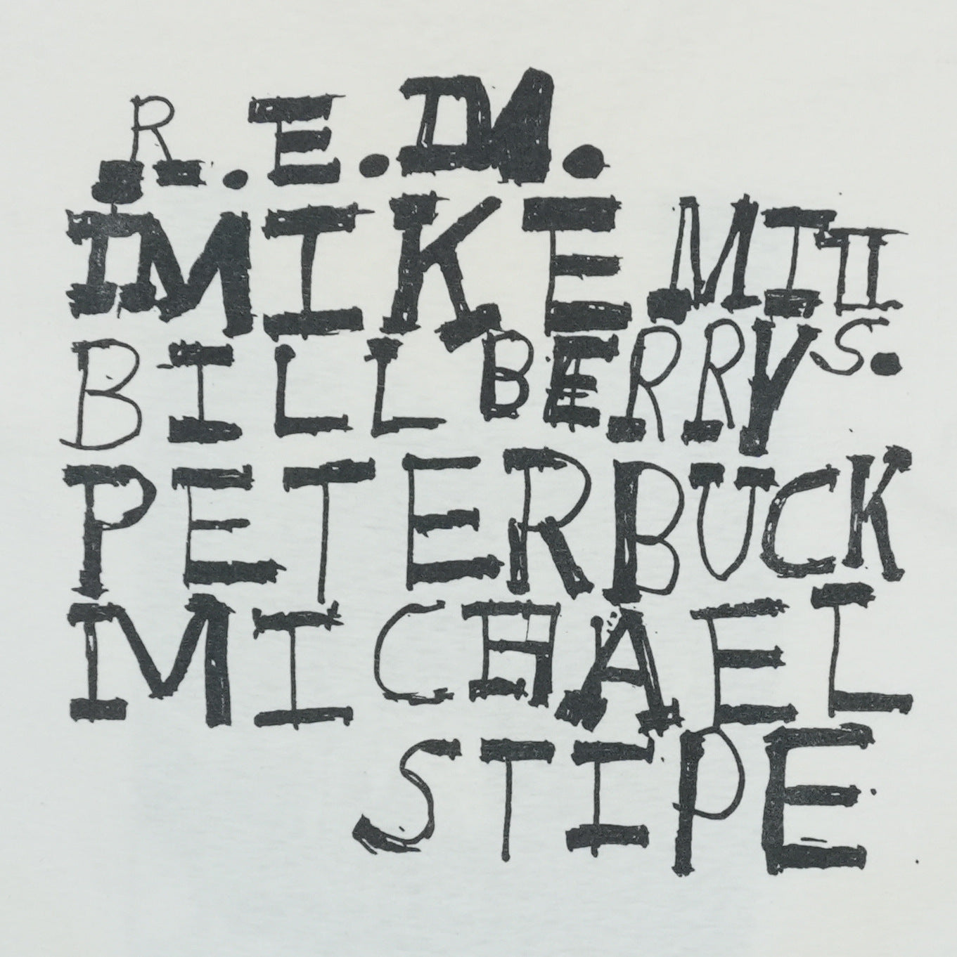 1980s R.E.M. Members Shirt Detail 4