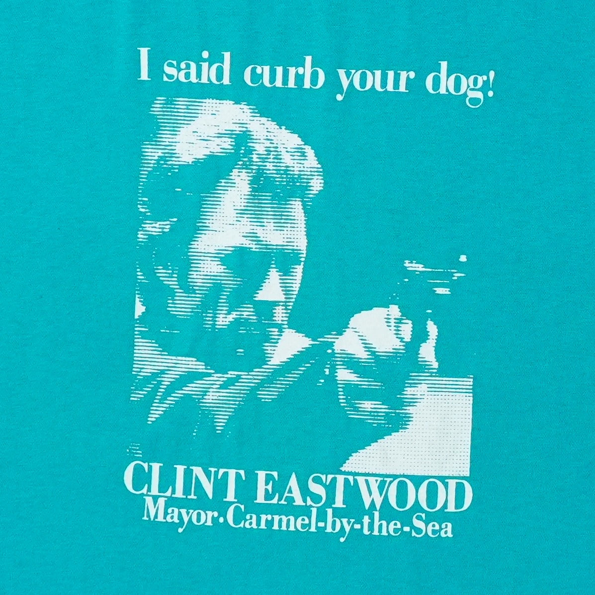 1980s Clint Eastwood Curb Your Dog Shirt