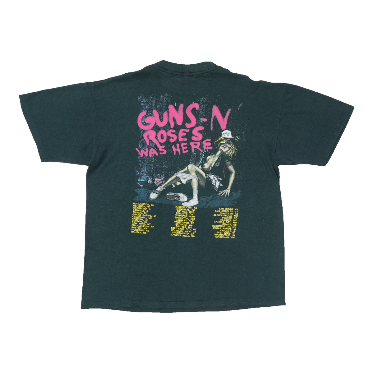 1980s Guns N Roses Was Here Tour Shirt